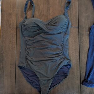 Stylish Blue One Piece Swimsuit